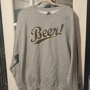 Gray Beer Graphic Men's Sweater